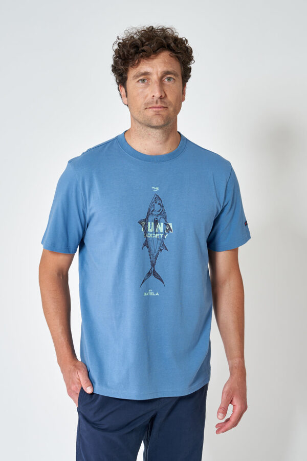 Batela T-Shirt "tuna society", coronet blue
