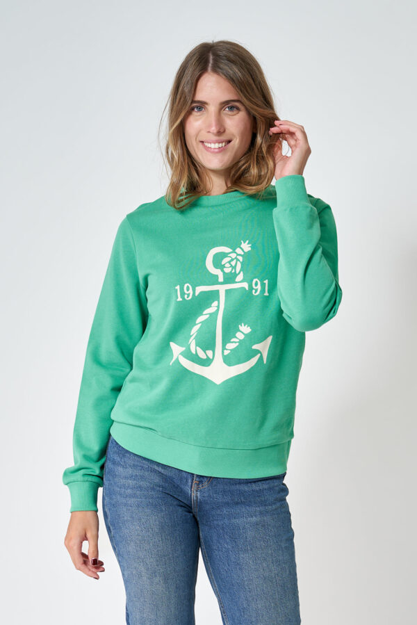 Batela Sweatshirt Anchor, green spruce