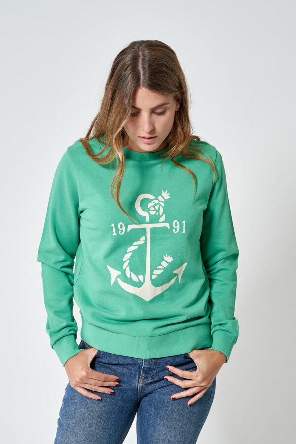 Batela Sweatshirt Anchor, green spruce – Bild 2