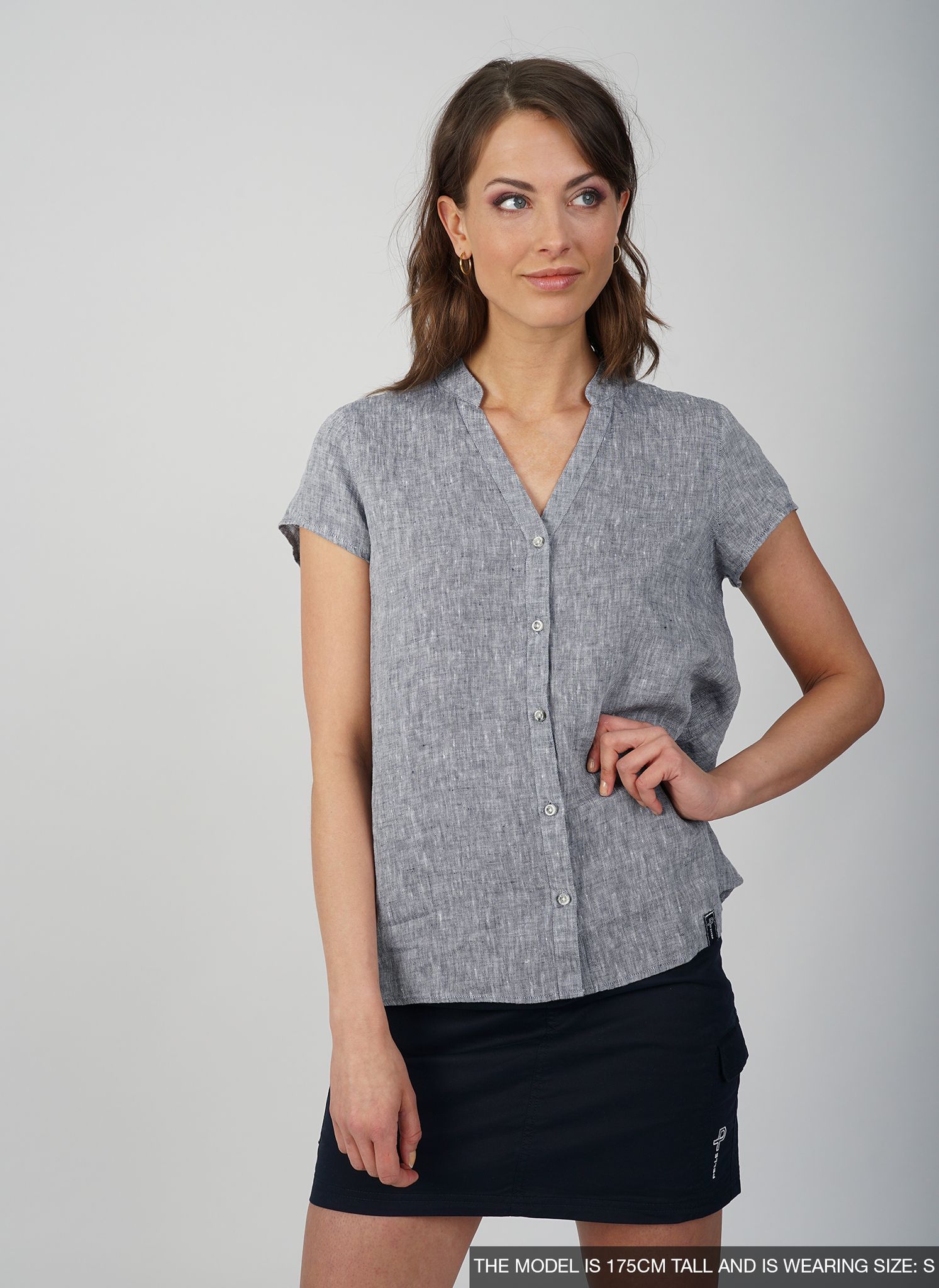W Linen blouse linneblus PP5776 0596 M